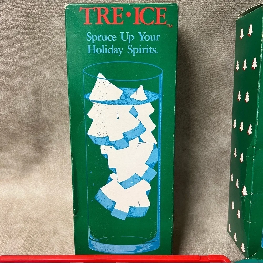 Vintage Tre Ice Christmas Tree Ice Cube Trays -Set of 2 Boxes